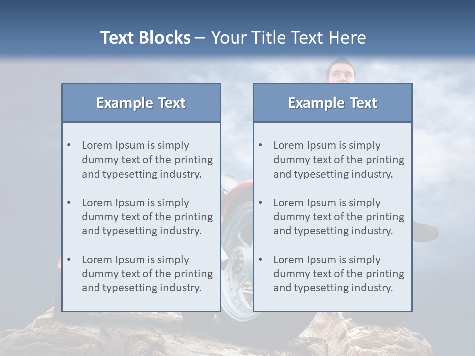 Biking Pursuit Male PowerPoint Template