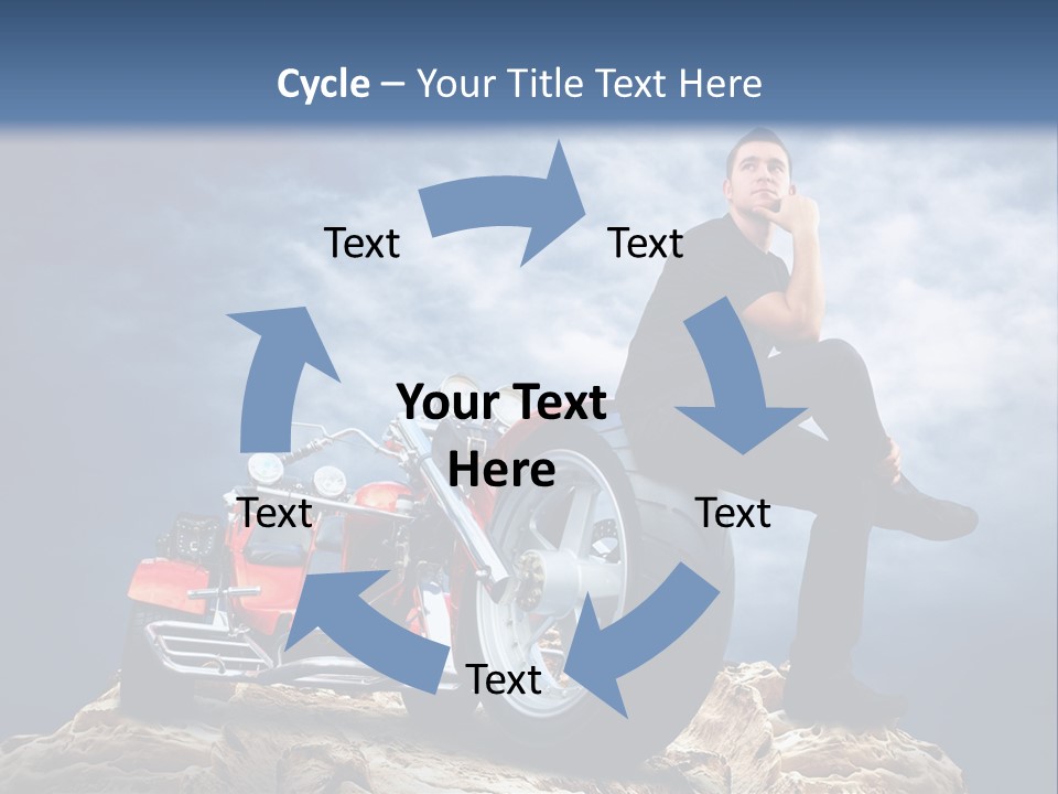Biking Pursuit Male PowerPoint Template