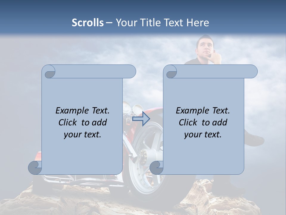 Biking Pursuit Male PowerPoint Template