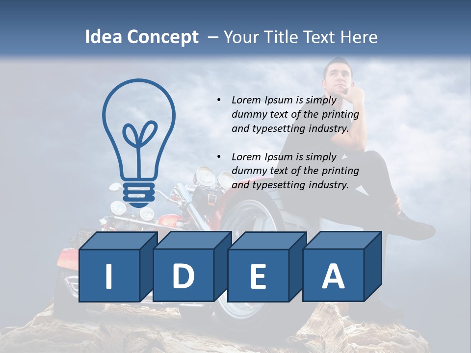 Biking Pursuit Male PowerPoint Template