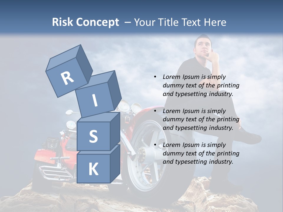 Biking Pursuit Male PowerPoint Template