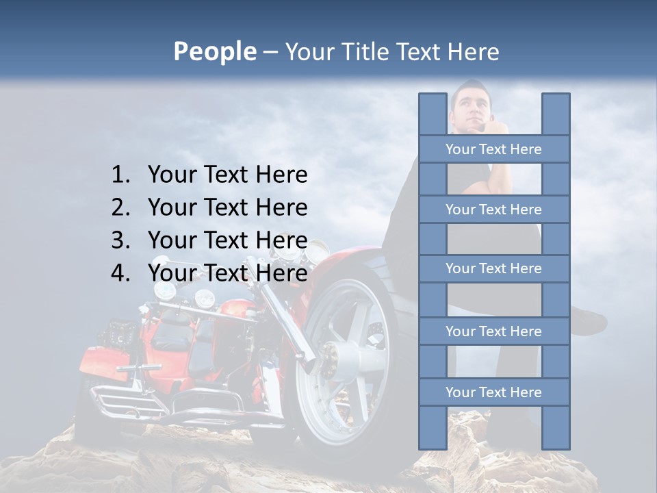 Biking Pursuit Male PowerPoint Template