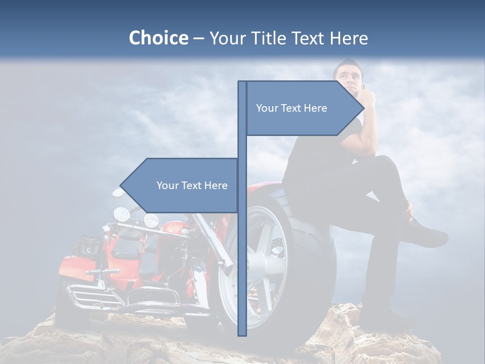 Biking Pursuit Male PowerPoint Template