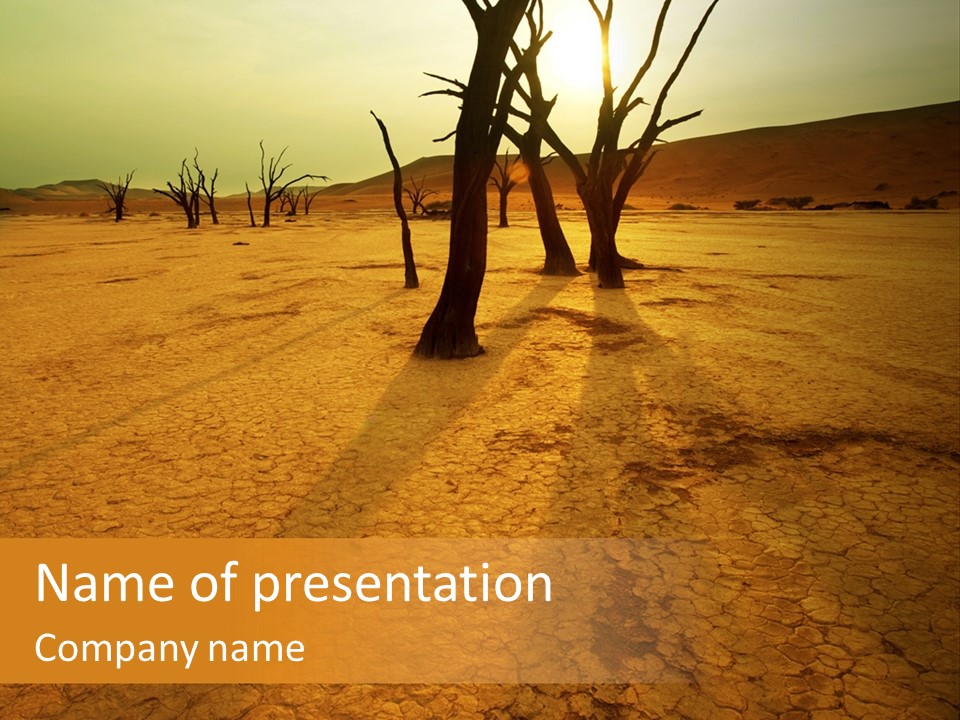 Africa Desert Desolate PowerPoint Template