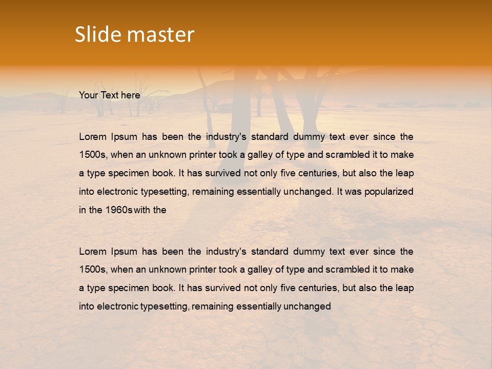 Africa Desert Desolate PowerPoint Template