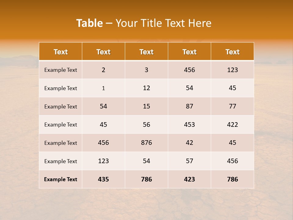 Africa Desert Desolate PowerPoint Template