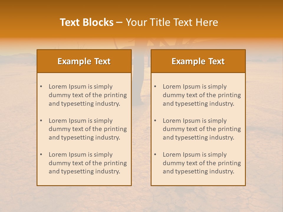 Africa Desert Desolate PowerPoint Template