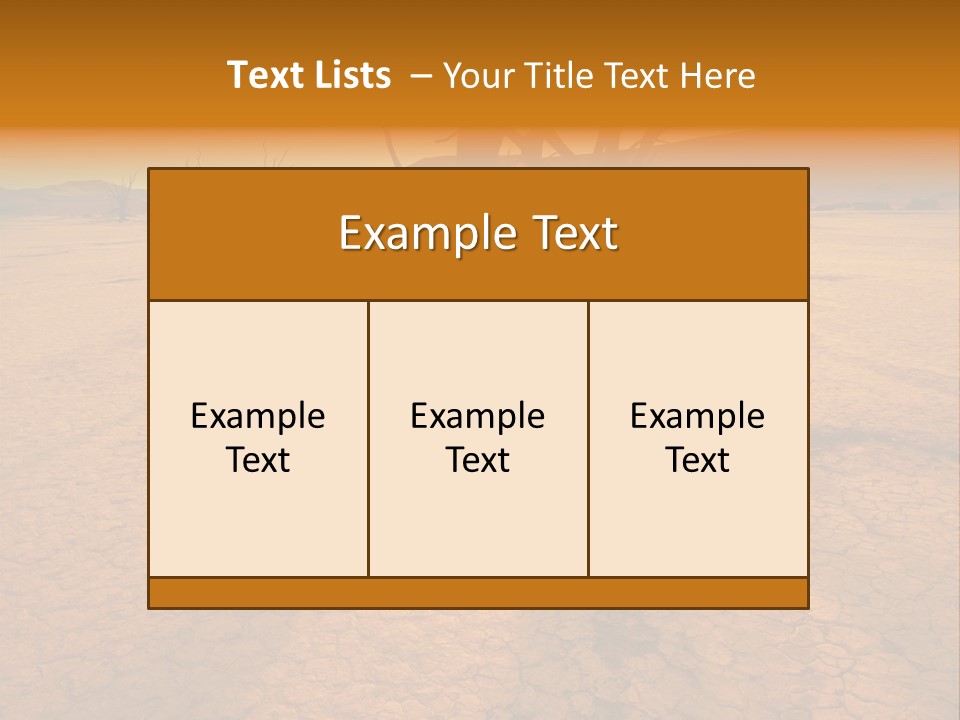 Africa Desert Desolate PowerPoint Template