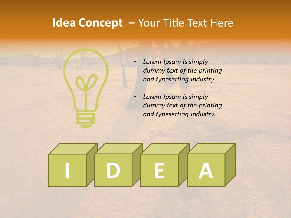 Africa Desert Desolate PowerPoint Template