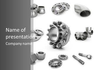 Sending Tube Metal PowerPoint Template