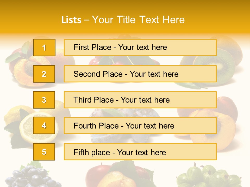Strawberry Blackberry Melon PowerPoint Template