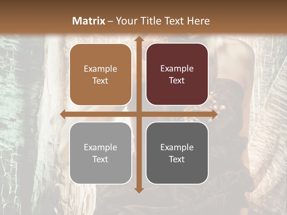 Sensuality Face Brunette PowerPoint Template