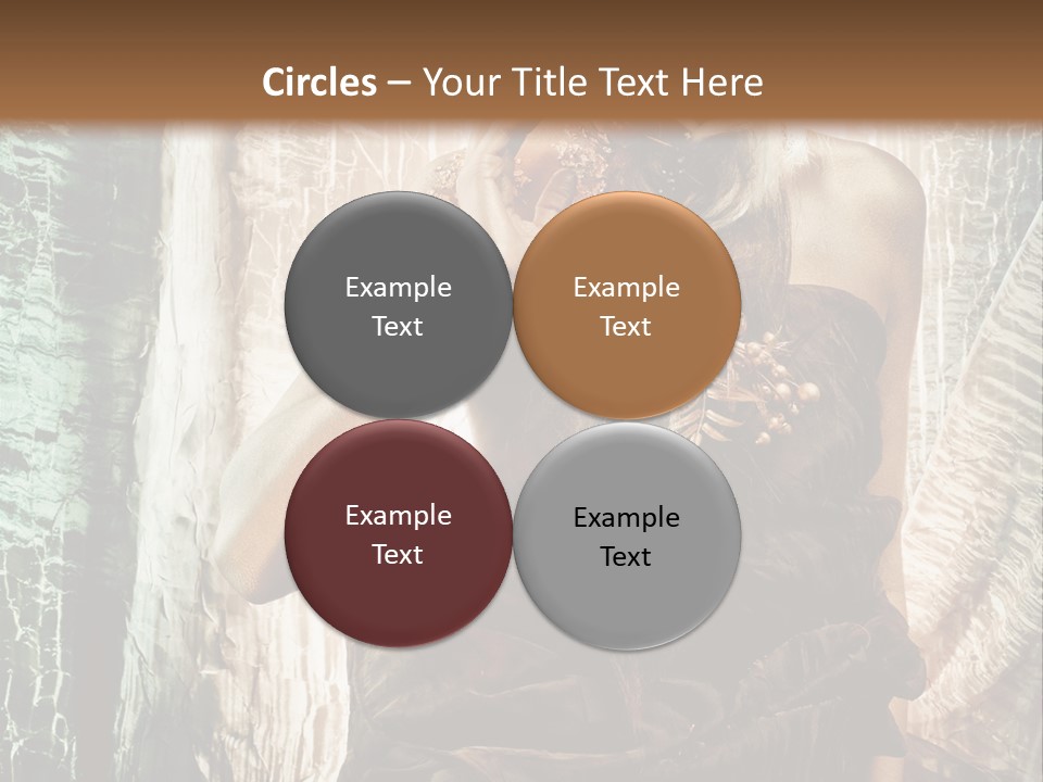 Sensuality Face Brunette PowerPoint Template