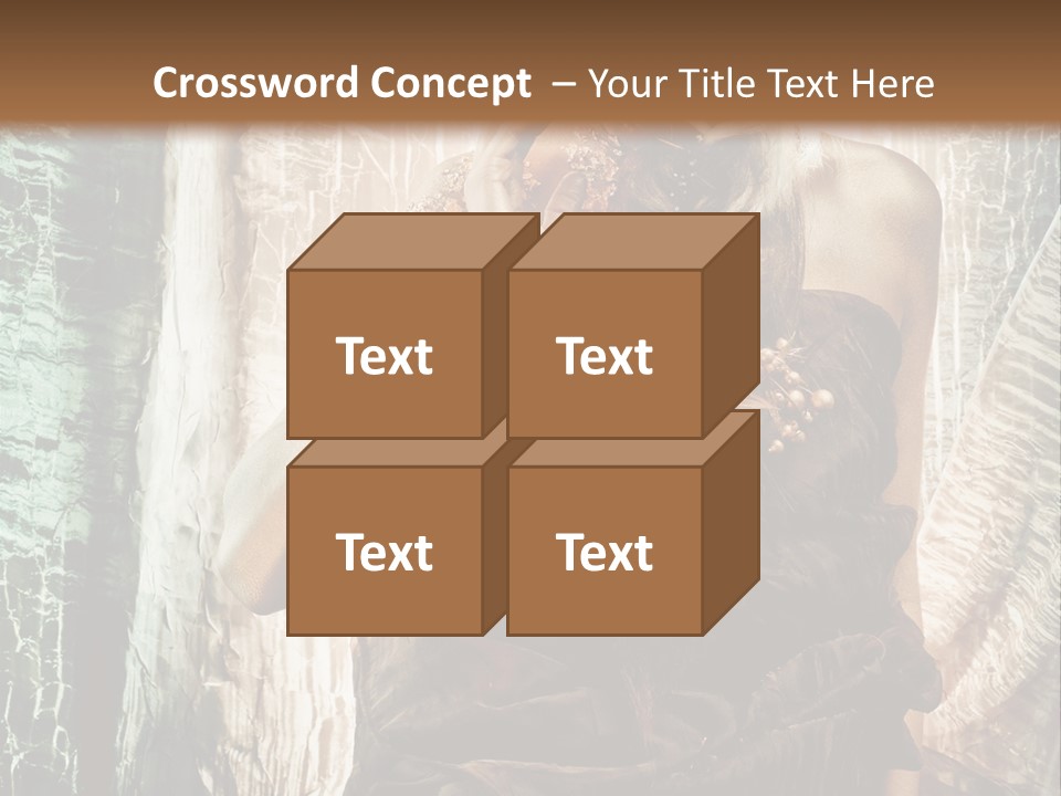 Sensuality Face Brunette PowerPoint Template