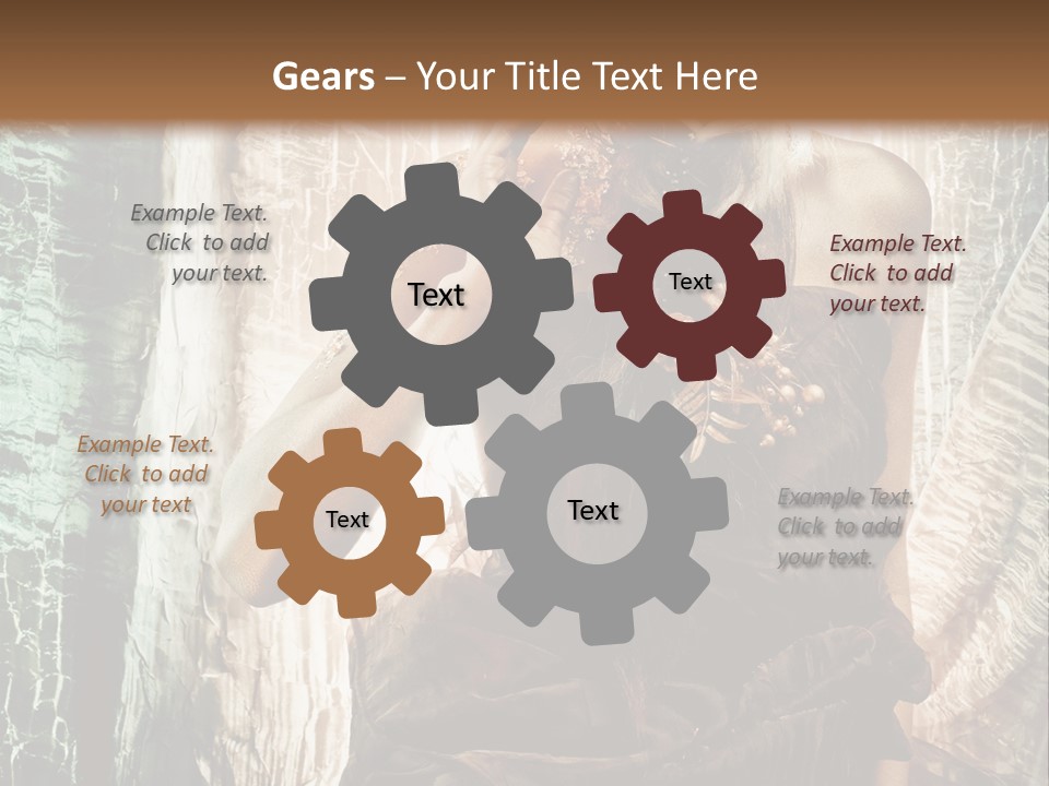 Sensuality Face Brunette PowerPoint Template