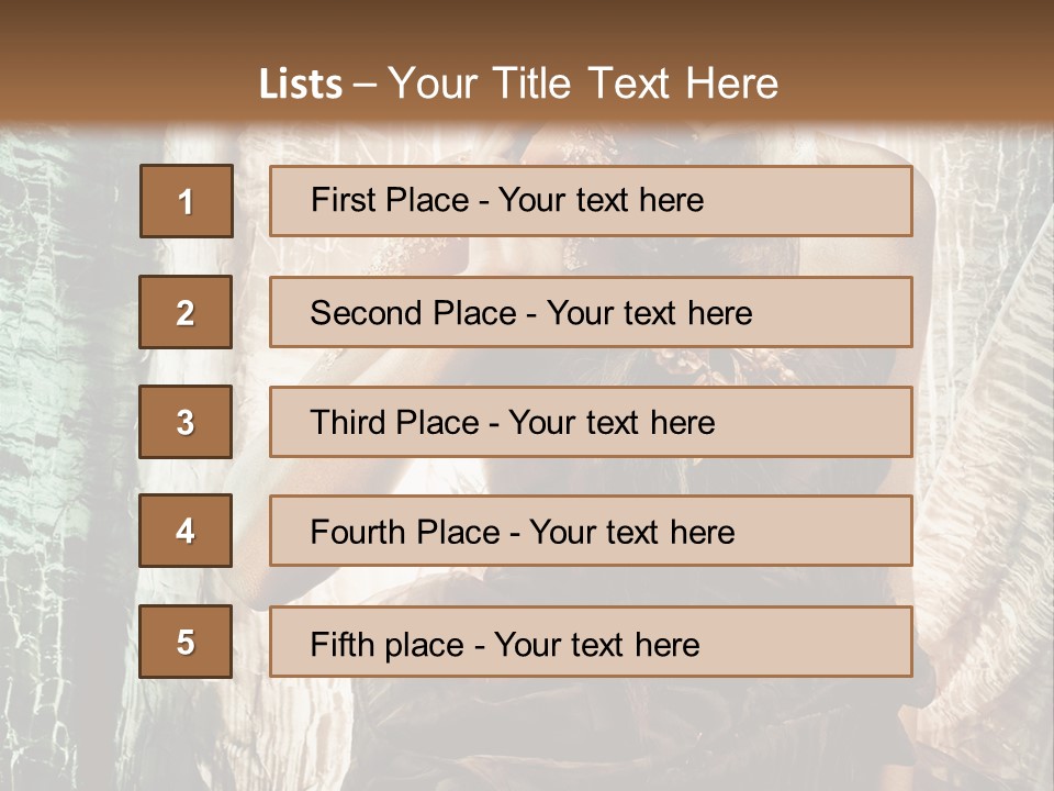Sensuality Face Brunette PowerPoint Template