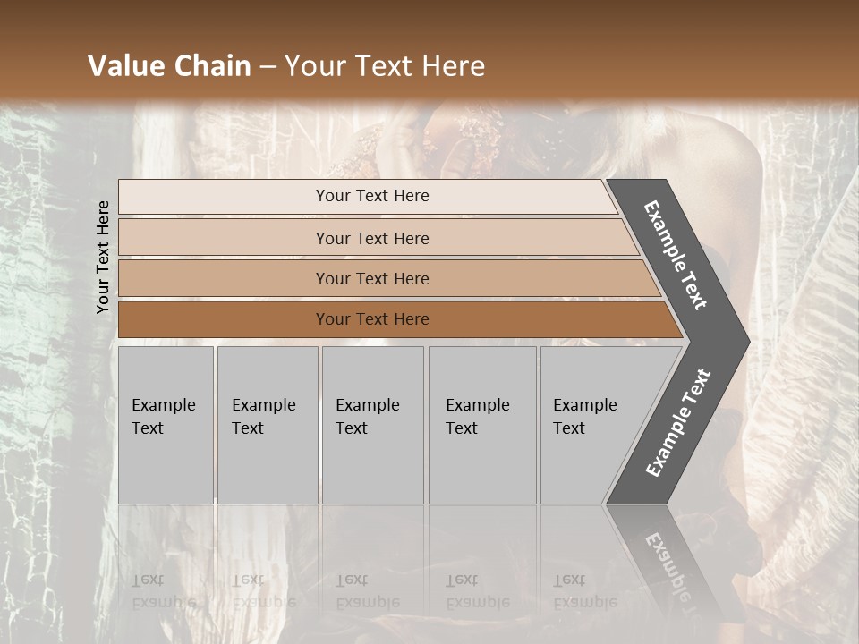 Sensuality Face Brunette PowerPoint Template