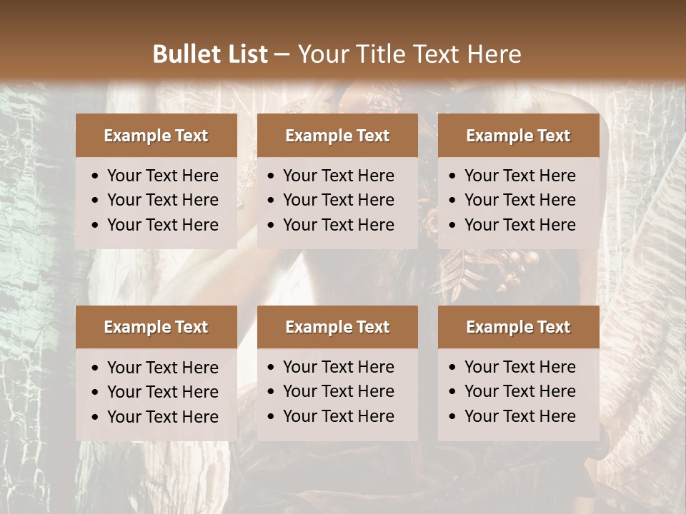 Sensuality Face Brunette PowerPoint Template