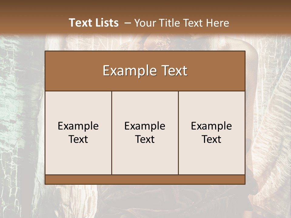 Sensuality Face Brunette PowerPoint Template