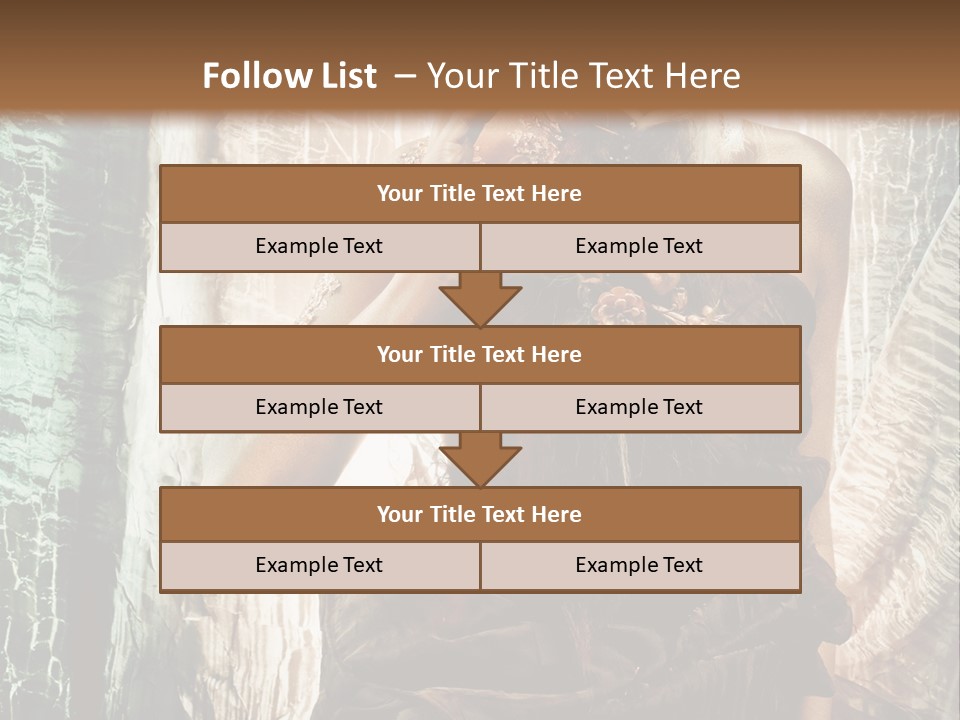 Sensuality Face Brunette PowerPoint Template