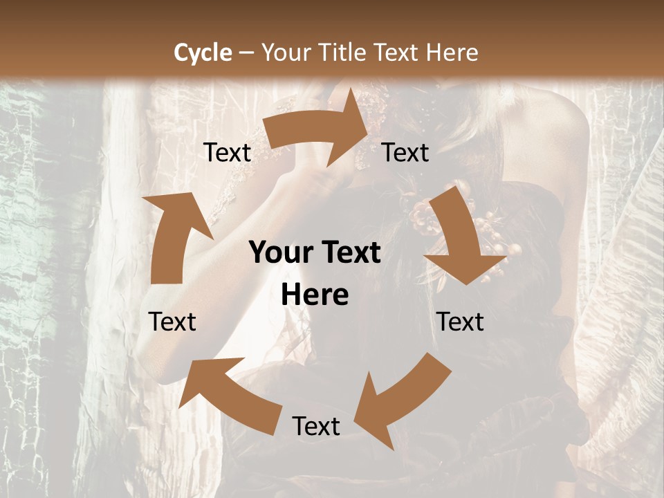 Sensuality Face Brunette PowerPoint Template