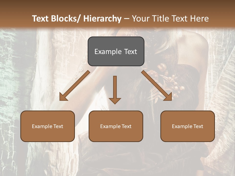 Sensuality Face Brunette PowerPoint Template