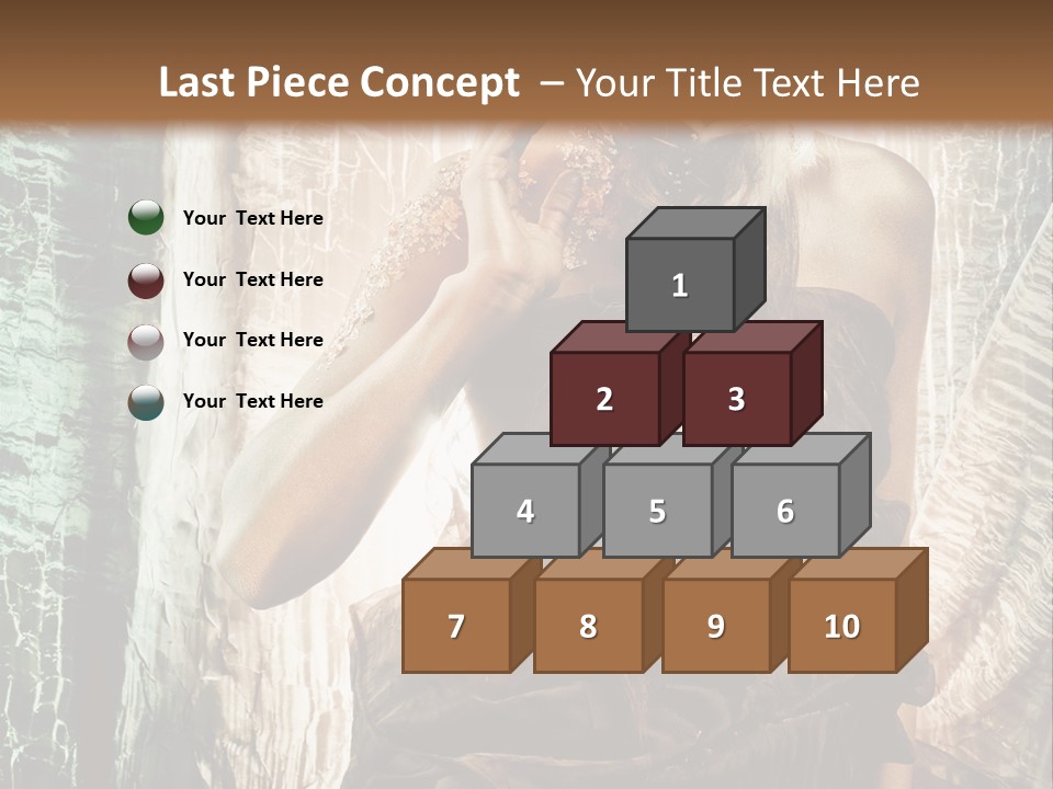 Sensuality Face Brunette PowerPoint Template