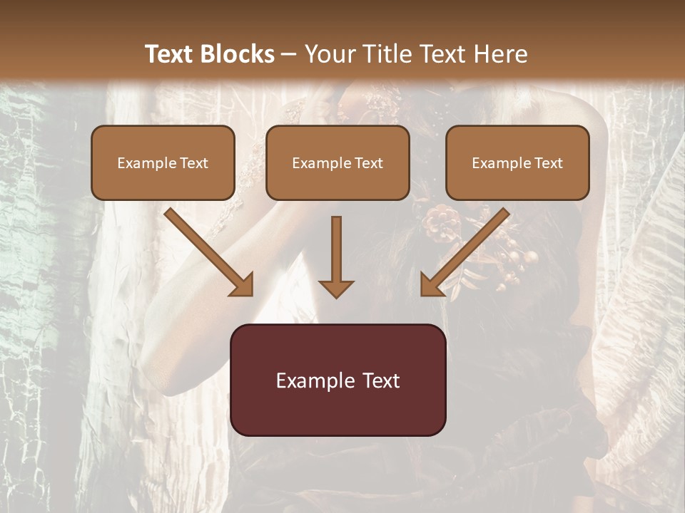 Sensuality Face Brunette PowerPoint Template