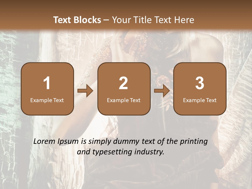 Sensuality Face Brunette PowerPoint Template