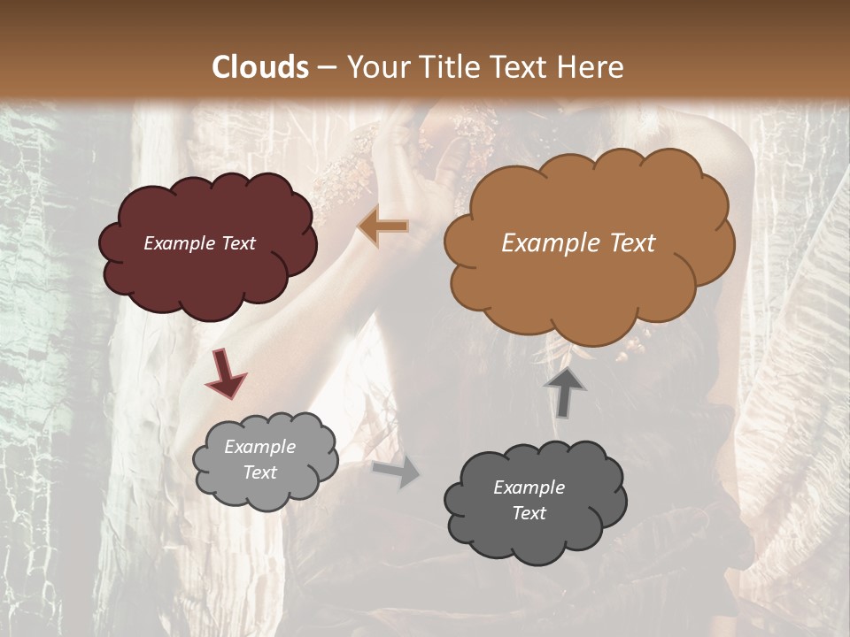 Sensuality Face Brunette PowerPoint Template