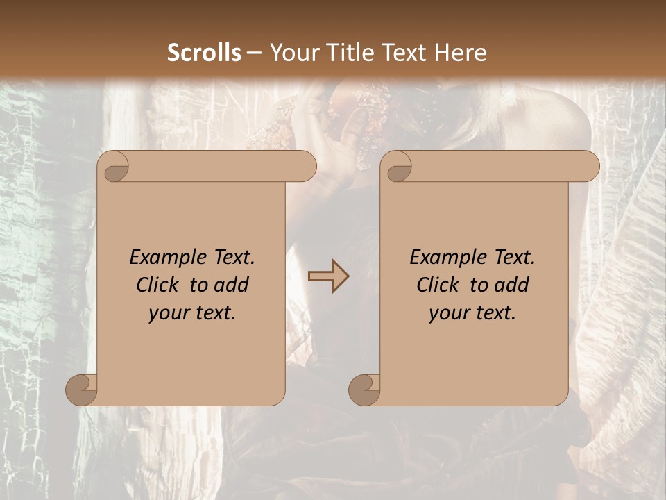 Sensuality Face Brunette PowerPoint Template