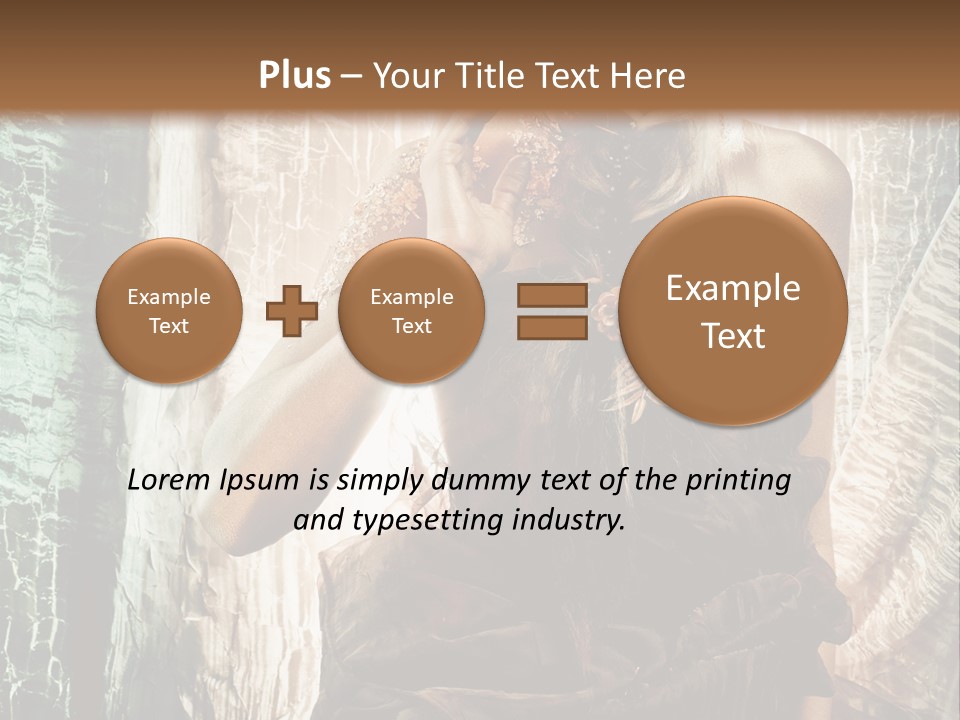Sensuality Face Brunette PowerPoint Template