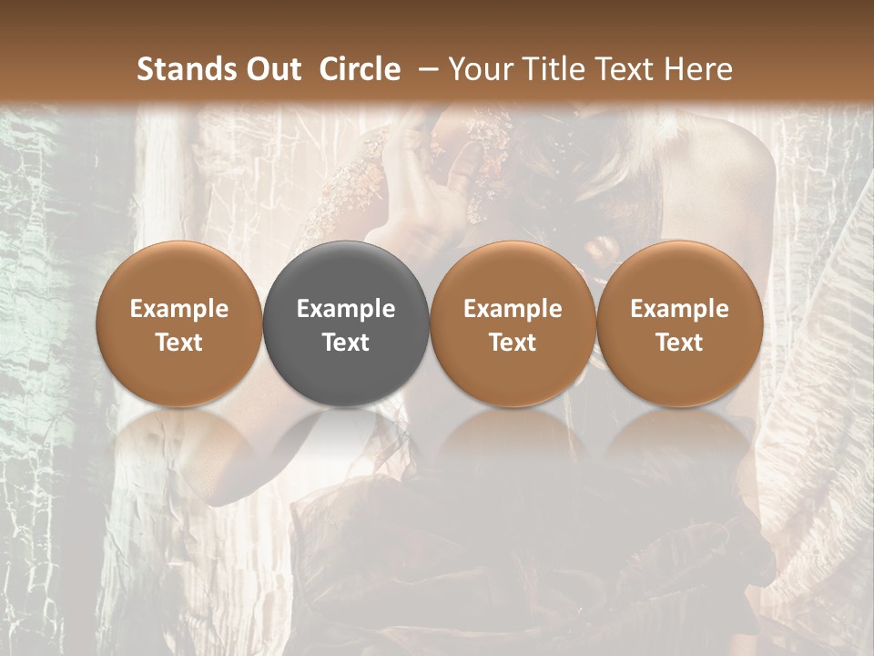 Sensuality Face Brunette PowerPoint Template