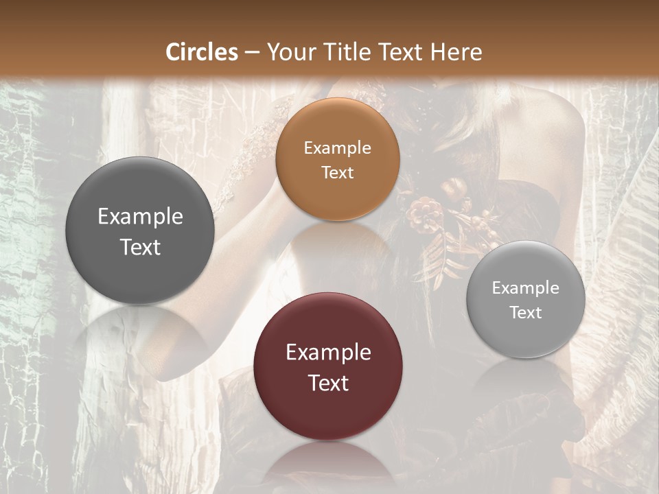 Sensuality Face Brunette PowerPoint Template