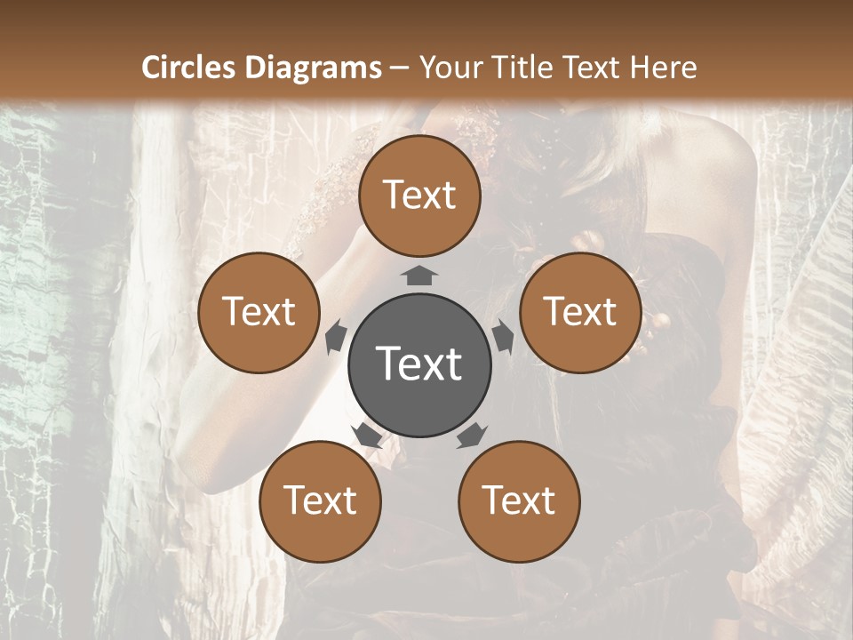 Sensuality Face Brunette PowerPoint Template