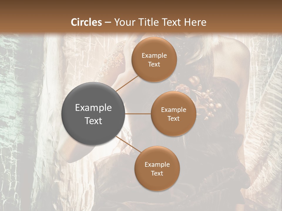 Sensuality Face Brunette PowerPoint Template