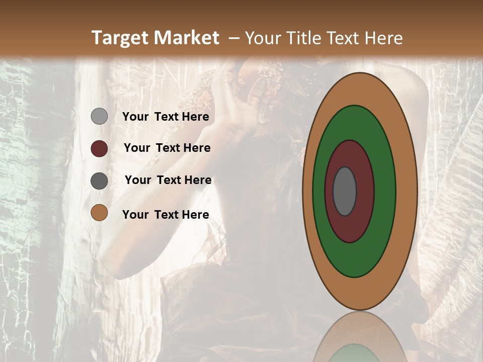 Sensuality Face Brunette PowerPoint Template