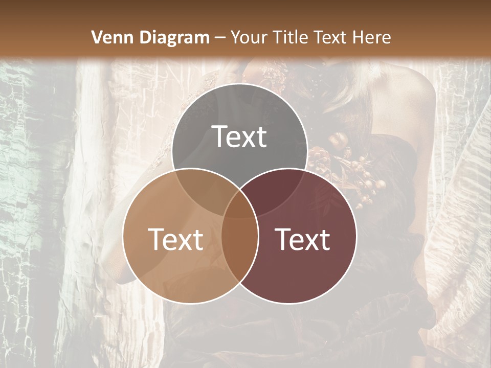 Sensuality Face Brunette PowerPoint Template