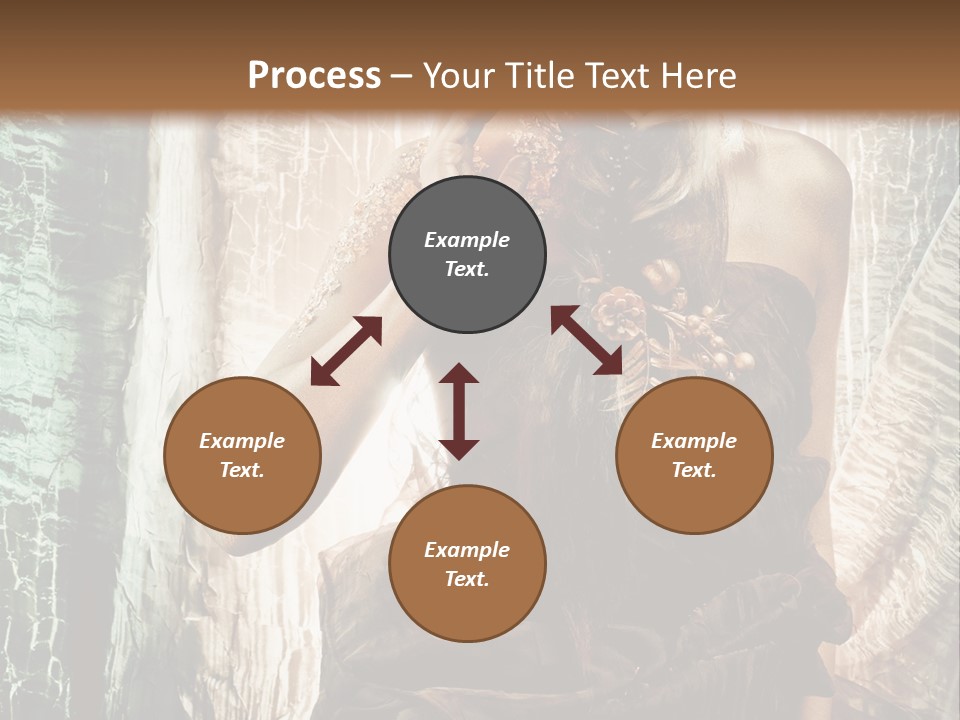 Sensuality Face Brunette PowerPoint Template