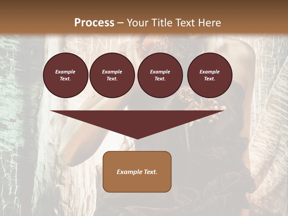 Sensuality Face Brunette PowerPoint Template