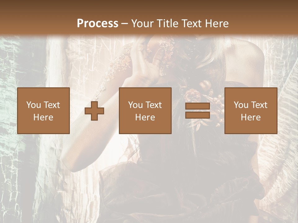 Sensuality Face Brunette PowerPoint Template