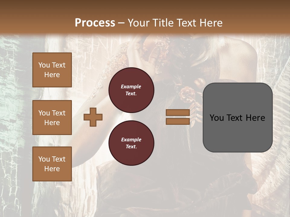 Sensuality Face Brunette PowerPoint Template