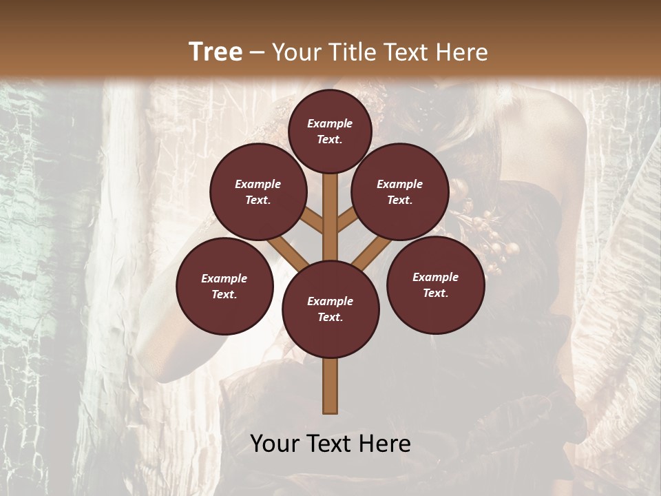 Sensuality Face Brunette PowerPoint Template