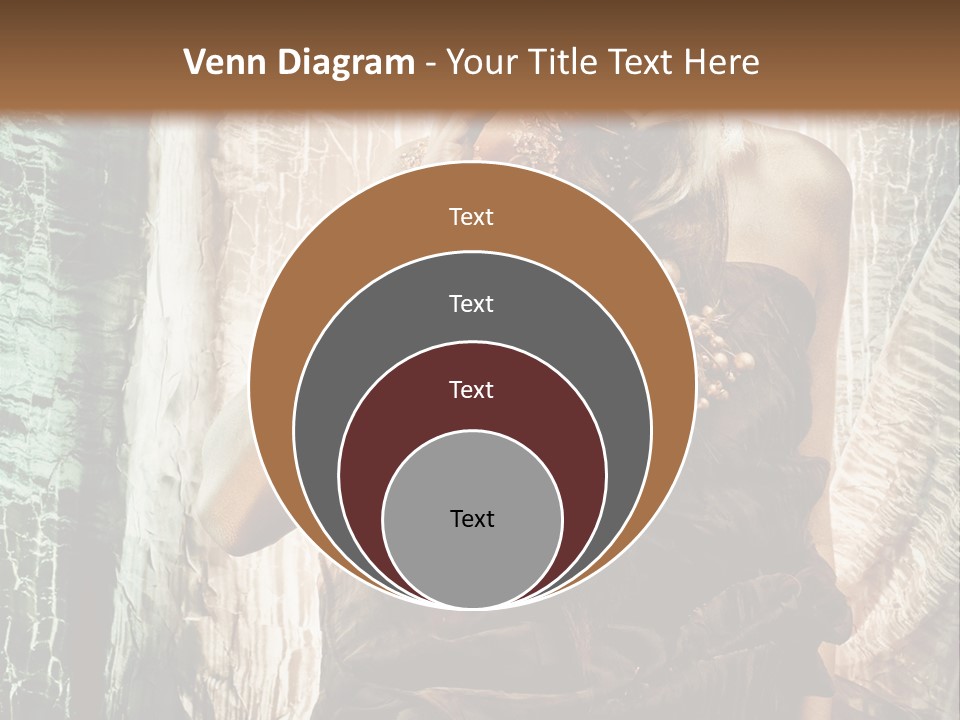 Sensuality Face Brunette PowerPoint Template