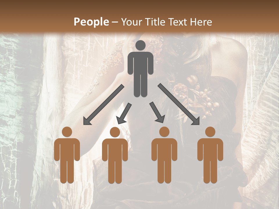 Sensuality Face Brunette PowerPoint Template