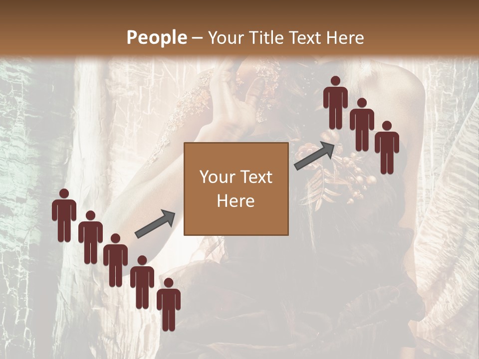 Sensuality Face Brunette PowerPoint Template