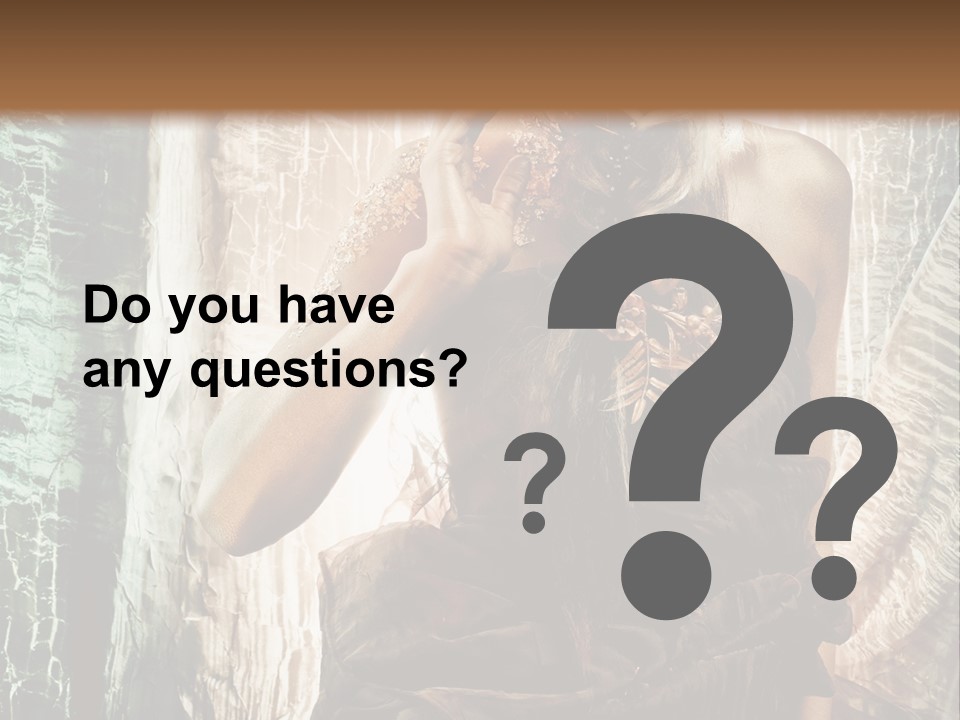 Sensuality Face Brunette PowerPoint Template