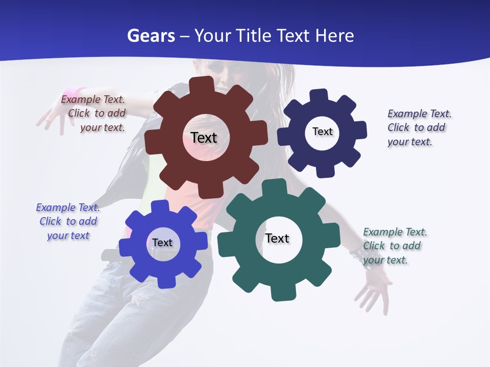 Cool Breakdance Female PowerPoint Template