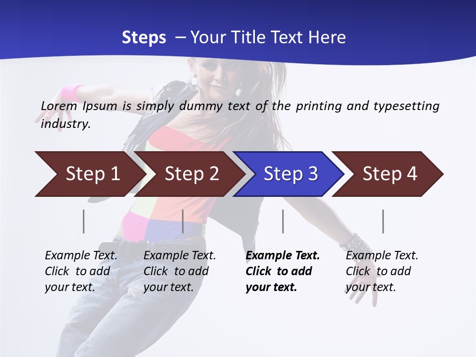 Cool Breakdance Female PowerPoint Template