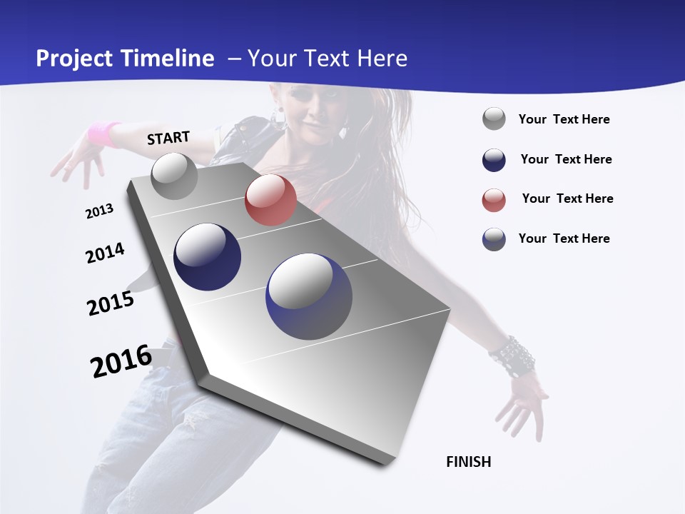 Cool Breakdance Female PowerPoint Template